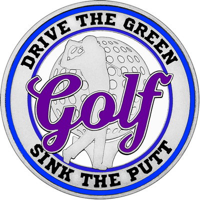 Purple "Golf" with Royal Blue Outer Circular Borders